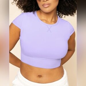 NWOT Baby Crop Tee - Digital Lavender (L)